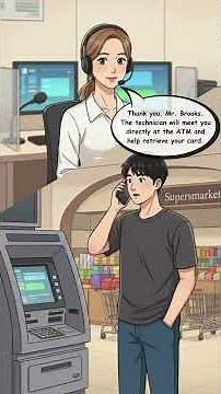 💳 ATM Card Stuck in Mall? Calling Support for Help | Real English Conversation Practice