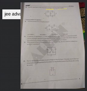 ALEEM JEE-Physics 20. Find the capacitance of the circuit shown... | Filo