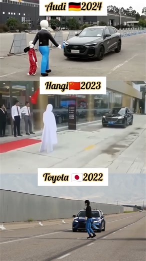 AEB Brake Test 🚨 Audi 2024 vs Hangi 2023 vs Toyota 2022🔥