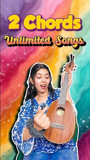 2 Chords Unlimited Songs 🎸 | 10000 songs On Ukulele | Learn Ukulele Easy #shorts