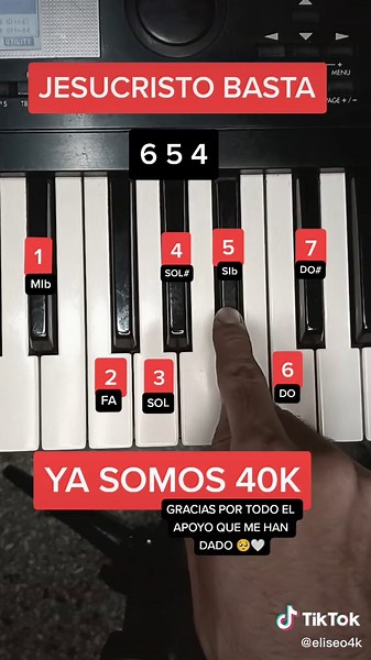 40K Jesucristo Basta - Piano Tutorial #Piano #tutorial #aprende #adoracion #worship #cristiano #cristiana #musica #iglesia #parati #foryou #Dios #Cristo #fyp #like #trend #viral #musica #cancion #jesucristobasta
