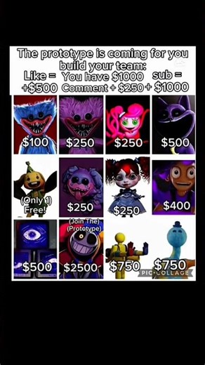 create your team #poppyplaytime #like #subscribe #share #comment #choose #create #game