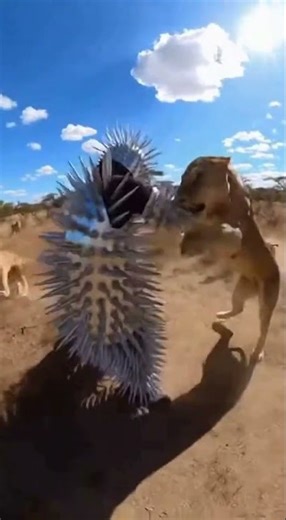 😂Lion vs Robot #funny #comedy #animals #lion