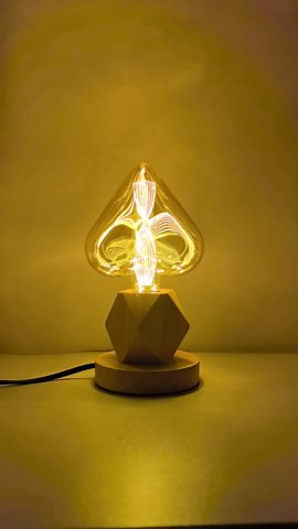 Led Decorative Light Bulbs - Amber Glass Heart Shape, 1.5W 2200K Warm Glow, Non-Dimmable LED Bulb for Bedroom, Bar, Shelving, Holiday Decorations