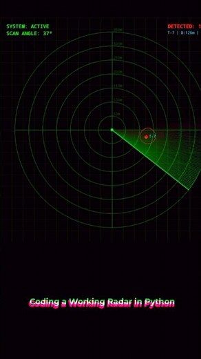Coding a Working Radar in Python! 🎯💻 #Shorts