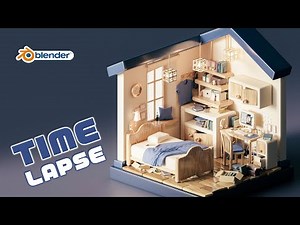 【Blender】片付けが苦手な人の部屋【メイキング】