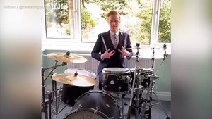 BBC Weatherman Plays the Drums During Broadcast From Home
