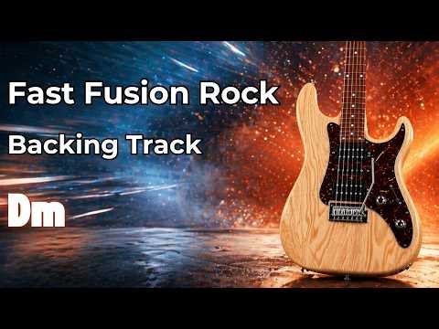 Fast Fusion Rock Backing Track (Dm)