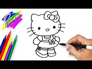 Hello Kitty #12 | Cara Menggambar Dan Mewarnai Untuk Anak