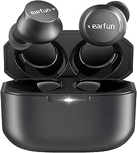 EarFun Wireless Earbuds Free Mini Bluetooth Earbuds Earphone with IPX7 Waterproof Touch Control, in-Ear Headphones with Microphone, USB-C Fast Charging, Lightweight Size Premium Sound