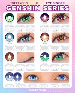 New HSR & Genshin Impact Cosplay Contact Lenses Available!