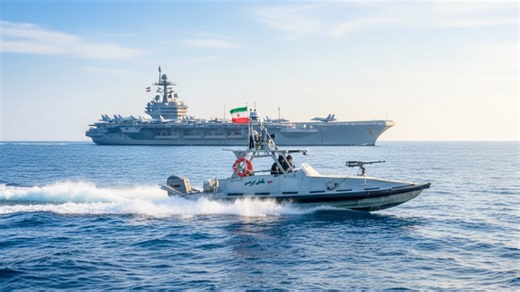 Breaking: Iranian boats surround a US Navy carrier as tensions rise