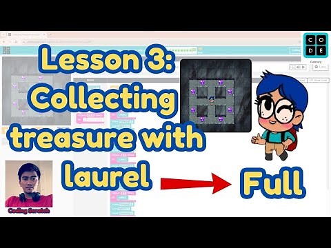 Code.org Lesson 3 Collecting Treasure with Laurel | Express Course 2023 | Code.org Answer 2024
