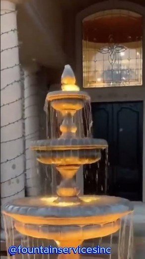 Pioggia Large Outdoor Fountain with Fiore Pond | Outdoor Water Fountain