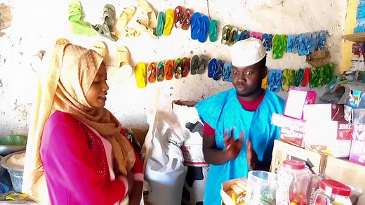 Shopping Experience in a Colorful Local Store