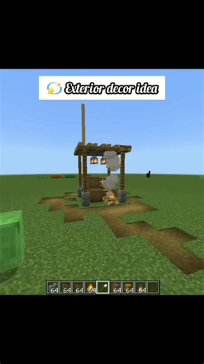 Exterior decor idea minecraft🌺 #minecraftdecor