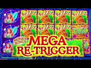 MEGA RE-TRIGGER!!! BIG MONEY BONUS on Crystal Forest FREE GAMES on MAX BET 1c CASINO SLOTS