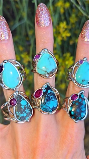 Incredible Turquoise and Ruby Rings are available today! ✨️ Join our crystal community for a special Mother's Day weekend live sale marathon!! 👑 💍🪄✨️💐💖 We will be live with our dear friend Michael and his incredible jewelry collection! Tons of new jewelry and new wands are available!! We will also have some special new stained glass pieces!! 💍Rings are sterling silver (some have gold fill) and adjustable to fit ring sizes 4-11!! 🪄Shop Live💍 Saturday, May 11 @ 4 pm CST Sunday, May 12 @ 11