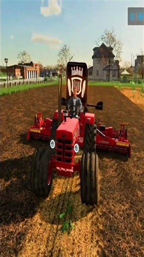Farming Simulator 22 | Mahindra 475 Modified Tractor with Power Harrow | FS22 Gameplay#FS22 #Shorts