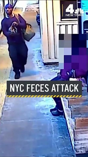 NYC FECES ATTACK: Man Smears Woman Waiting for Train With Feces #shorts
