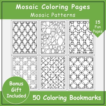 Mosaic Pattern Coloring Pages | Printable Coloring Sheets for Relaxing