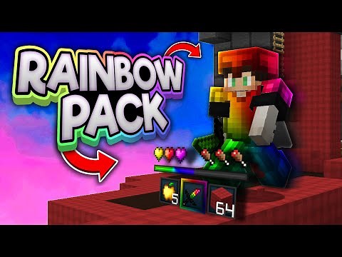 🌈 BEST ANIMATED RAINBOW RGB Minecraft PVP Texture Pack for Bedwars