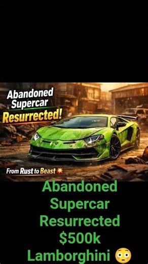 Abandoned Lamborghini Aventador SVJ Restored Luxury Car Transformation # shorts #asmr