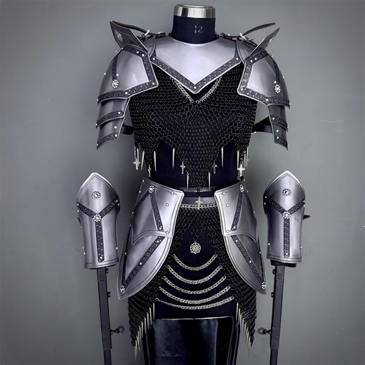 Handmade Steel Female Knight Armor Set With Chainmail – Fantasy Cosplay Costume - Etsy