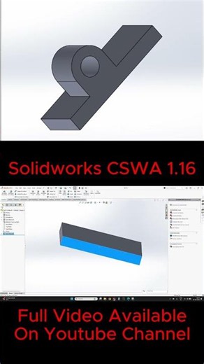 CSWA Problem 1.16 Timelapse in SolidWorks 🔥 | Certified SolidWorks Associate #shorts
