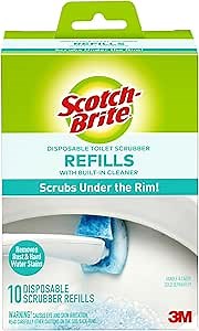 Scotch-Brite Disposable Toilet Scrubber Refills, Removes Rust & Hard Water Stains, 10 Disposable Refills Blue