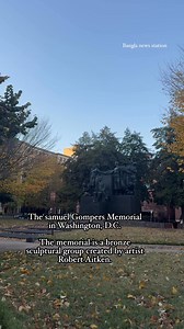 The Samuel Gompers Memorial in Washington, D.C. The memorial is a bronze sculptural group created by artist Robert Aitken. #usa #Banglanewsstation #Washington #personalgrowth | Bangla news station