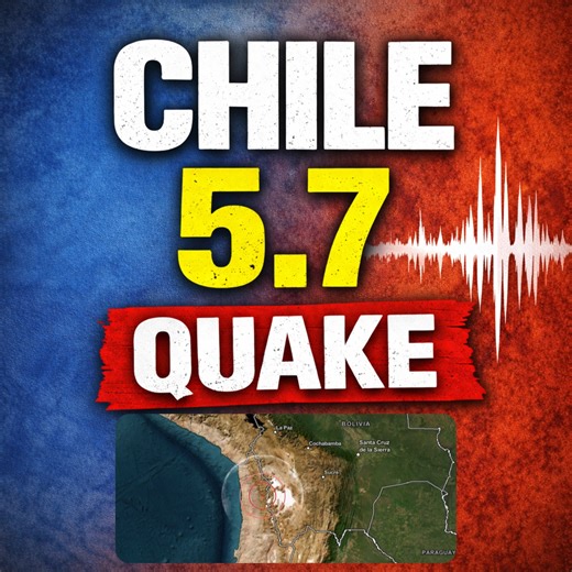 🌍 Strong 5.7 Earthquake Hits Northern Chile 🌍 A magnitude 5.7 struck Tarapacá near Iquique this afternoon at moderate depth. Shaking was felt across the region and into Bolivia. No major damage reported so far as monitoring continues. #Earthquake #ChileQuake #Tarapaca #SeismicActivity #Iquique | Above The Norm News