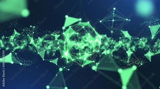 Complex network visualization of interconnected nodes and edges in a digital environment from a dynamic viewpoint like 0123(72).mp4