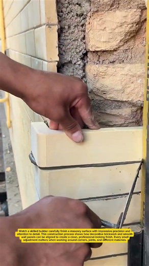 Precision Masonry Finishing For Perfect Edges #Masonry #Construction