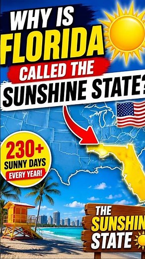 Why Is Florida Called the Sunshine State? 🇺🇸 | USA Map Facts #shorts#geography