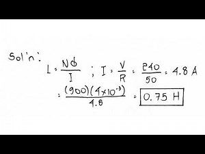 The field winding of a DC generator is wound with 900 turns and has a resistance of 50 ohms.
