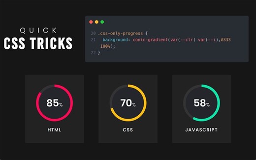 使用 CSS conic-gradient() 创建圆形进度条