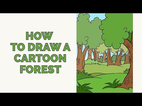 How to Draw a Cartoon Forest in a Few Easy Steps: Drawing Tutorial for Beginner Artists
