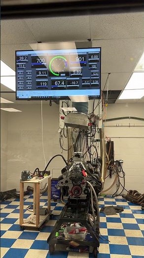 Small block Mopar 460” w8 heads R3 Mopar block dyno #dyno #racing
