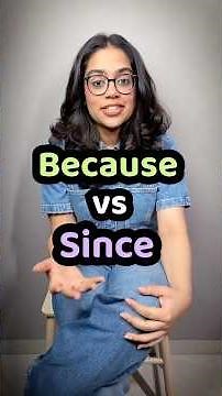 Because Vs Since | English Grammar Lesson | Learn English With Ananya
