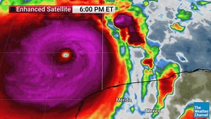 1.8M views · 13K reactions | JUST IN: The central pressure in the eye of Hurricane Milton has fallen to a near-record low of 897 mb. Stay with The Weather Channel for continuing coverage live or stream: bit.ly/3UzM2rh | The Weather Channel | Facebook