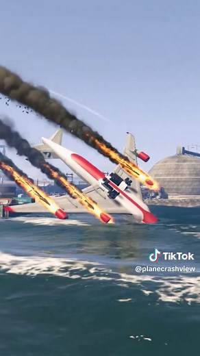 Jet plane crashed into water after catching fire during flying #planeaccident #foryou #gta5 #fire #aviation Disclaimer: This video has been digitally created using gameplay from GTA V. The plane crash and fire depicted are entirely fictional. No real incident took place, and no real people, aircraft, or locations were involved or harmed.