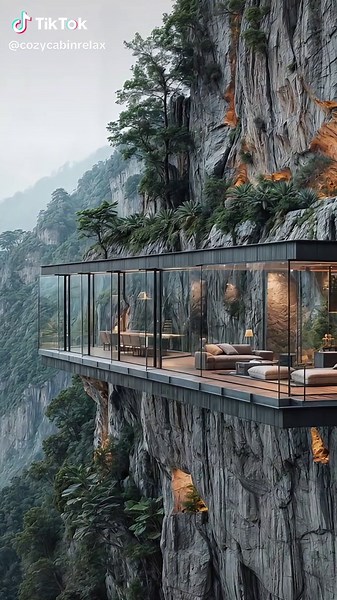 Cliffside Cabin: Luxurious Glass House Escape