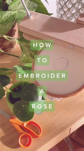How to embroider a rose! 🌹 #embroidery #embroider #howto #embroiderytips #diy #embroiderytips #rose #roses