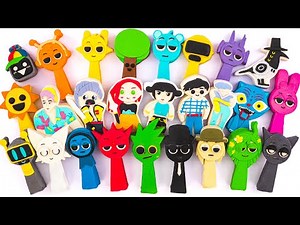 💖Paper DIY💖 Making Clay Incredibox SPRUNKI BLIND BOX Unboxing | ASMR