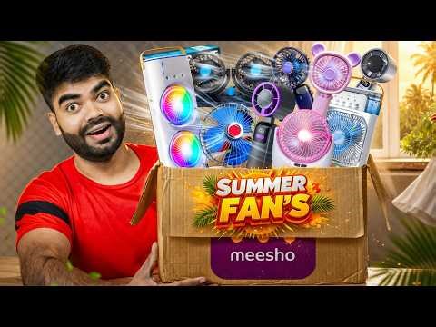 i Tested Unique Summer fan's from ₹199 to ₹1200, mini cooler review, rechargeable mini fan ❄️❄️
