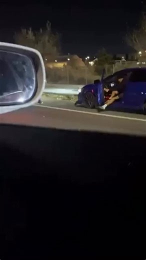 Argument last night after a crash “on freeway going east on south merge” last night sent in to us. #renocrash #driversofreno | Our Town Reno