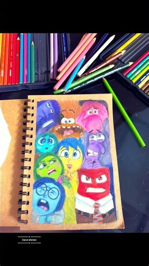 How to Draw Inside Out Two Characters / New Drawing Transition Tutorial | #shorts #insideout2