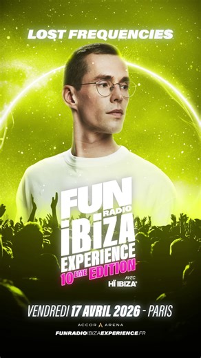 La liste continue de s’agrandir 👀 Lost Frequencies sera présent le vendredi 17 avril pour fêter les 10 ans de Fun Radio Ibiza Experience avec VOUS 🫵 Pour remporter les ultimes places, écoutez Fun Radio 🩷 | Fun Radio