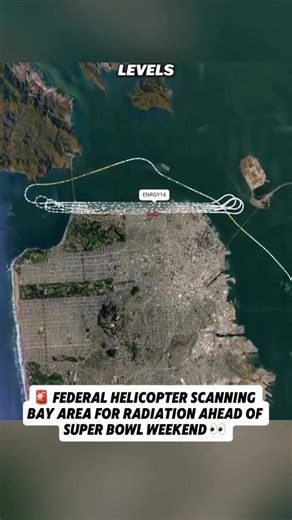 Bay Area TV on Instagram: "🚁 Radiation scan underway over Bay Area 👀 🏈 If you noticed a helicopter flying unusually low over San Francisco and nearby cities, here’s what’s happening 👀 Federal agencies are conducting routine radiation detection scans ahead of the Super Bowl as part of standard security measures used for major events. The aircraft does not emit radiation and does not record images of people or homes. It passively measures background radiation levels to ensure everything is nor